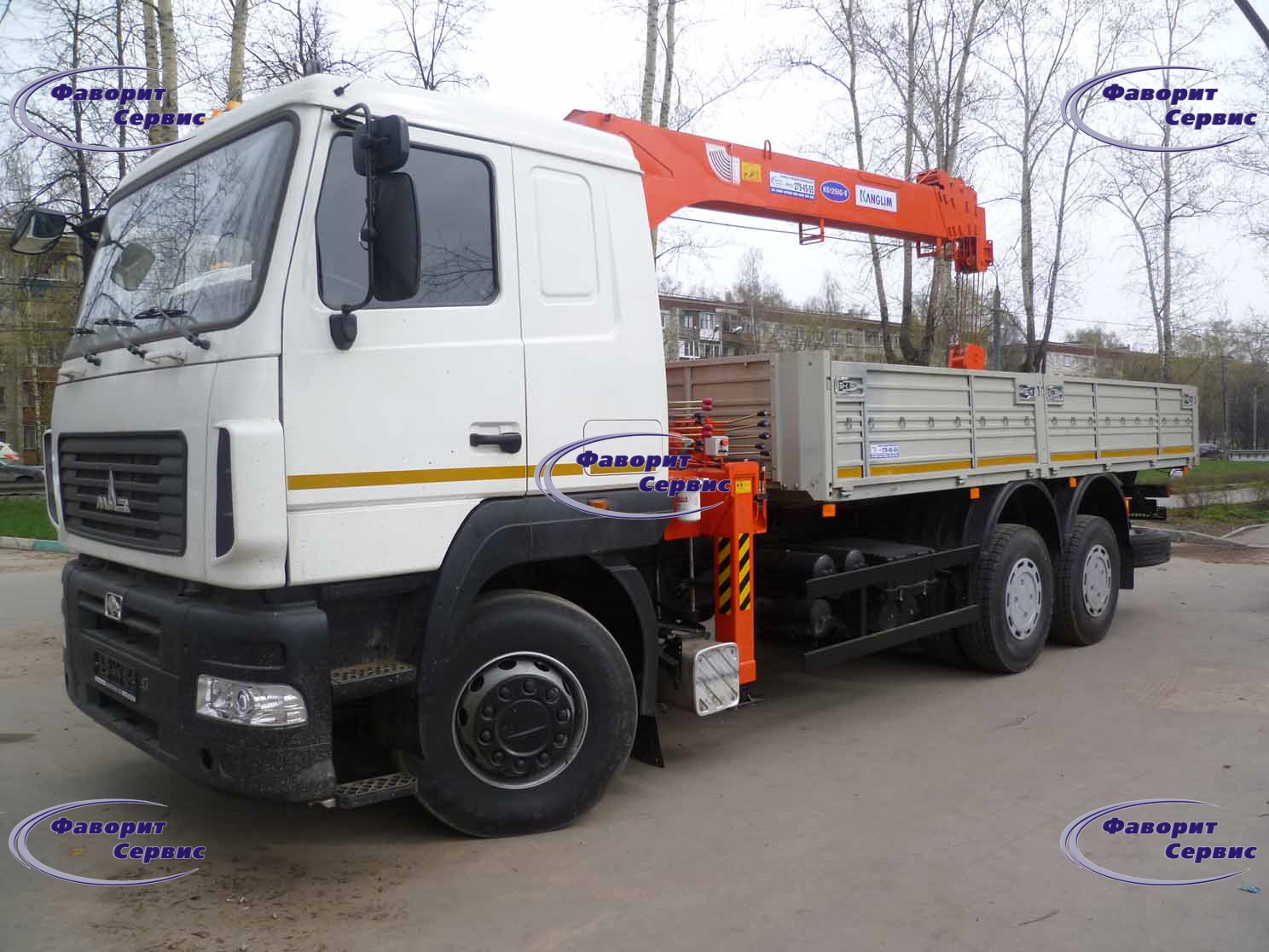 МАЗ 6312 Бортовой с КМУ DAIHAN-760 LONG