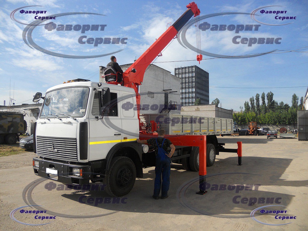 бортовой МАЗ-6312B9 с краном манипулятором КМУ
