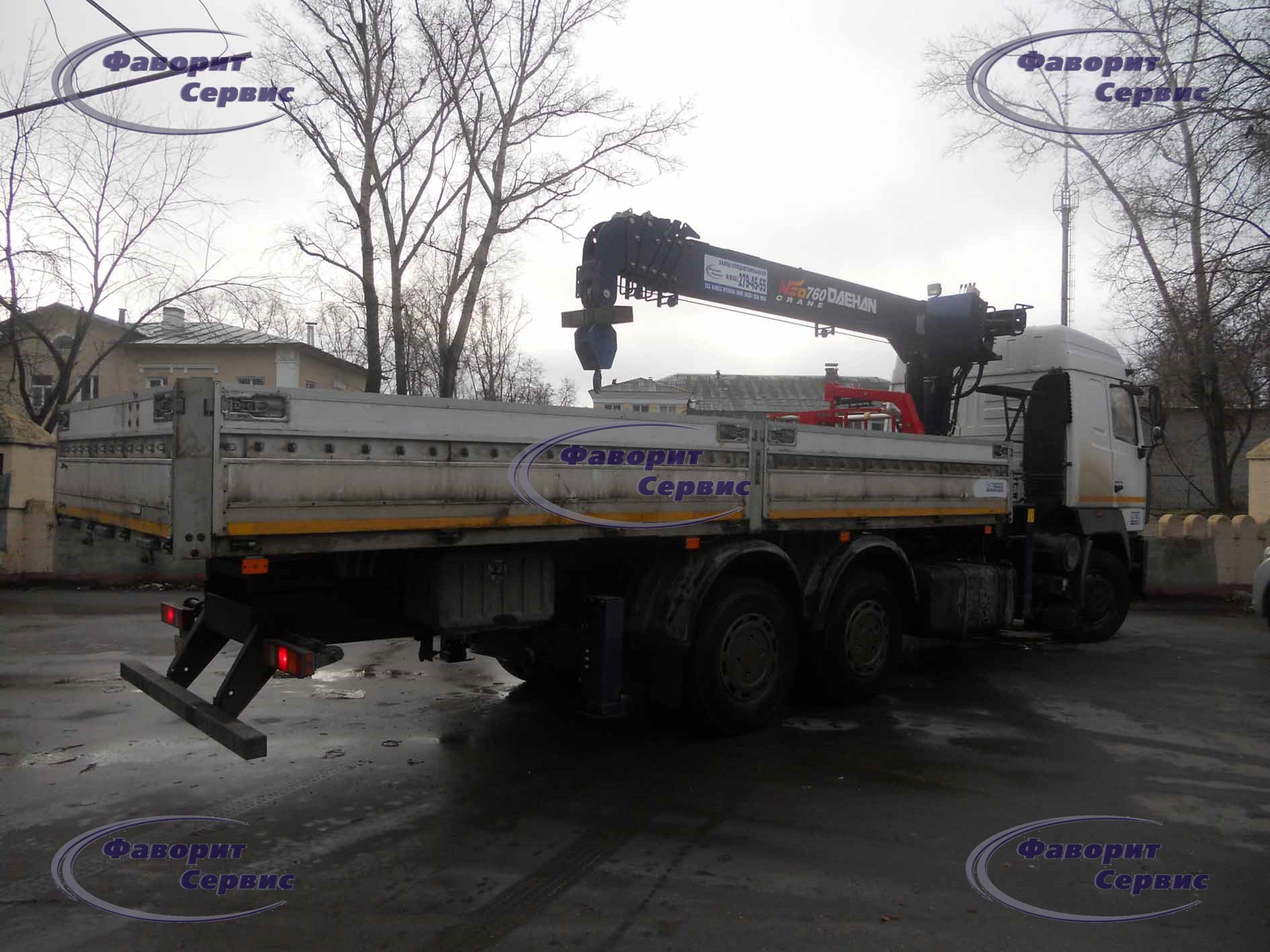 МАЗ 6312 Бортовой с КМУ DAIHAN-760 LONG