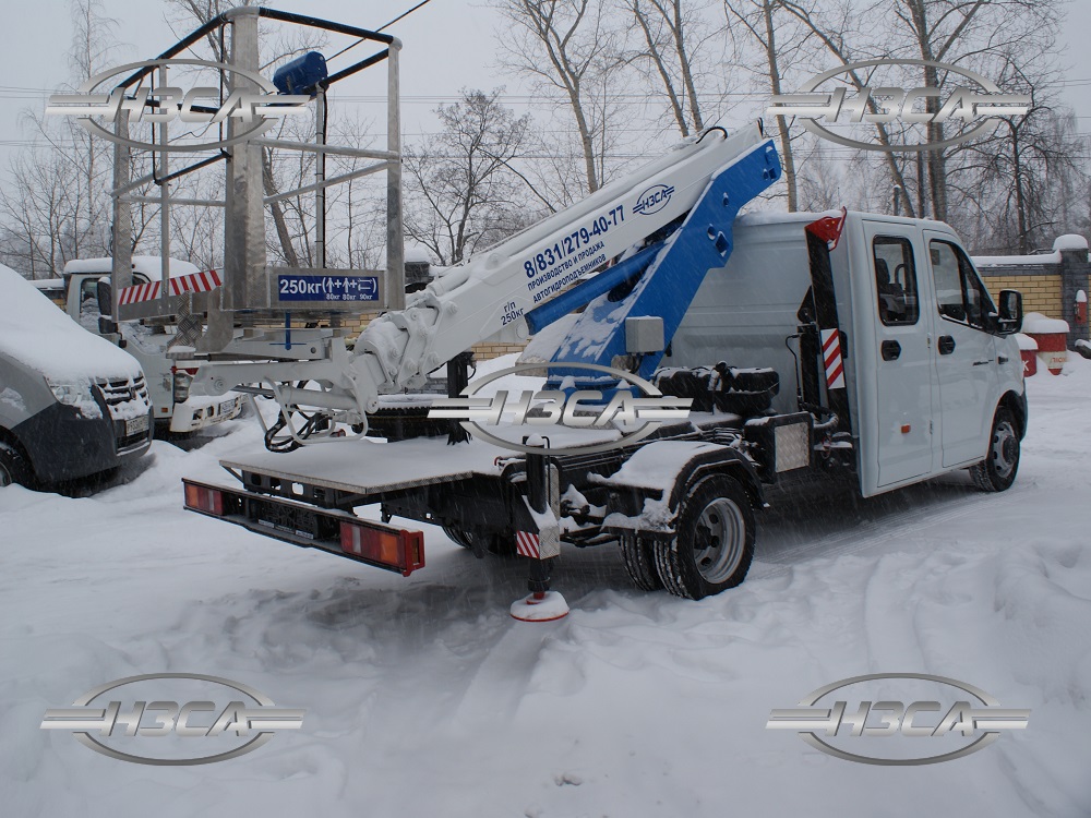 Автовышка на базе ГАЗ-33023 ФЕРМЕР со сдвоенной кабиной