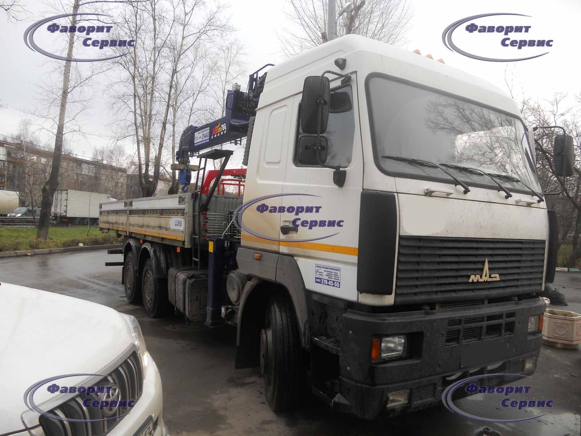 МАЗ 6312 Бортовой с КМУ DAIHAN-760 LONG